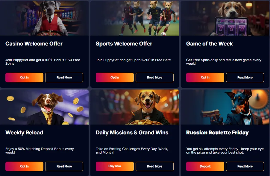 puppybet casino bonus